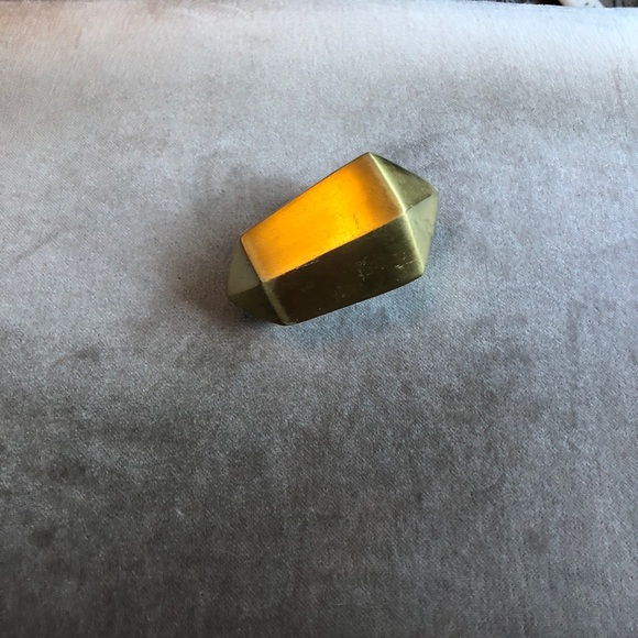 Crystal shaped brass paperweight home decor - Picture 2 of 7